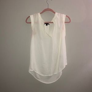 White Shirt Sleeve Blouse JCrew